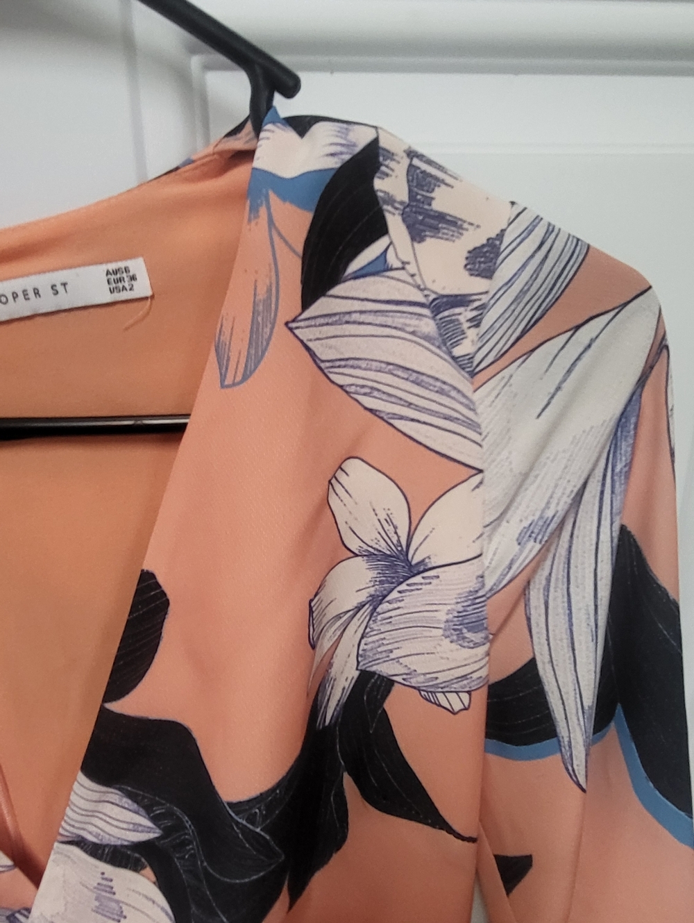 Cooper Street Peach Floral Dress Size 2 - Picture 4 of 6